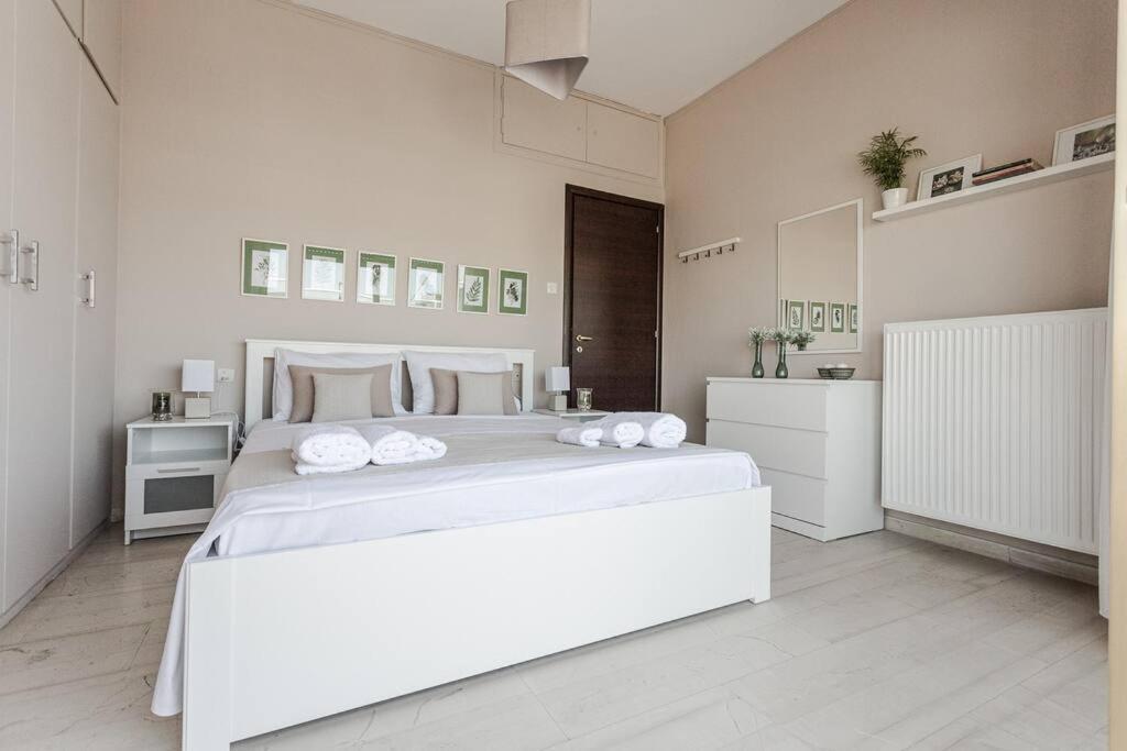 Cozy Seaside Penthouse With Sea & Mountain View. Apartment โวโลส ภายนอก รูปภาพ